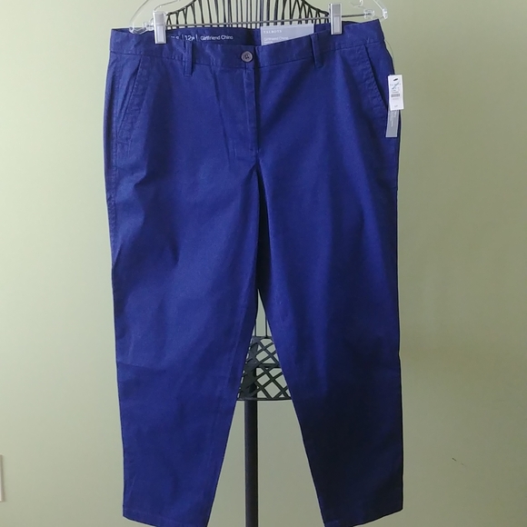 NWT, "TALBOTS" SIZE 12P, ankle length/relaxed legs, 98% COTTON/2% SPANDEX PANTS - Picture 1 of 10